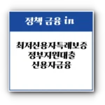신용점수 낮아도 가능한 특례보증! 최저신용자를 위한 정부지원 금융 가이드 2024
