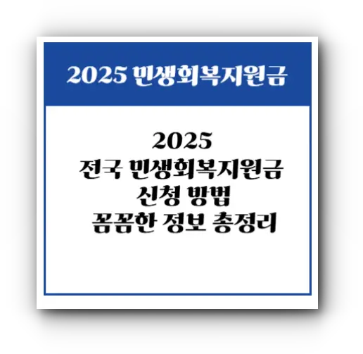 2025 민생회복지원금 