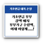 기초연금 부부 감액 폐지로 바뀌는 현실📢 부부가구 수령액, 이제 이렇게 바뀝니다!