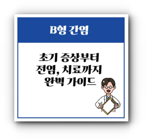 B형간염 초기 증상부터 전염, 치료까지 완벽 가이드